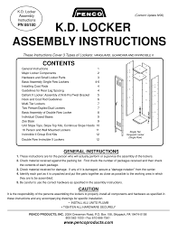 penco kd locker assembly instructions manualzz com