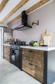 store keuken betonnen blad recycle houten lades zwart diana van den boomen keuken interieur keuken ontwerp keuken idee