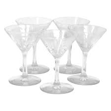 Mid Century Vintage Etched Bamboo Clear Martini Cocktail Glasses Available At The Hour Theh Cocktail Glassware Vintage Cocktail Glasses Cocktail Glasses