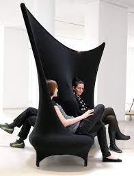 Awesome Chair Weird Furniture Cool Chairs Cool Furniture Westnofa danish modern black leather recliner rocking chair and ottoman.