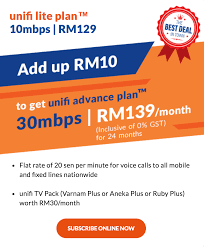 Limited time offer get unifi mobile™ 99 promotion for only rm59 if you're unifi home broadband customer! Tm æœ€æ–°ä¼˜æƒ  é¢å¤–ç¼´ä»˜rm10 å¯èŽ·å¾—unifiç½'é€Ÿå‡çº§ Leesharing