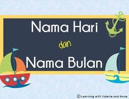 Nama Hari Dan Bulan Days And Months In By Learning With Valerie And Anne Teachers Pay Teachers Pocket Chart Indonesian Language Chart