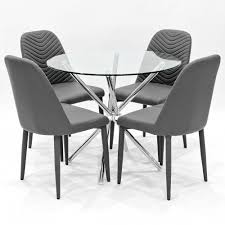 Small round kitchen table round dining table kitchen table chairs table and chairs lawn furniture outdoor furniture sets refinish kitchen cabinets mid century modern living room contemporary dining chairs. Criss Cross Clear Glass Dining Set Riversway Chair Dining Set Clear Glass Dining Table Set Chrome Criss Cross Dining Set Metal Dining Set