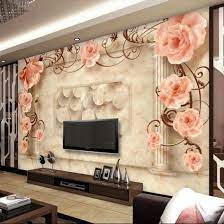 Contoh Ide Wallpaper Dinding Ruang Tamu Custom Photo Wallpaper Wallpaper Living Room Living Room Tv