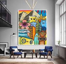 Living Room Wall Art Graffiti Wall Art Pop Art Print Colorful Wall Art Graphic Design Print Street Art On Canvas Urban Wall Art Tiki Urban Wall Art Graffiti Wall Art Hawaii