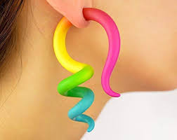 Sandworm beetlejuice gauges by blooeyedtroll on deviantart. Amazon Com Pansexual Earrings Pansexual Pride Pansexual Rainbow Pansexual Day Pansexual Jewelry Octopus Tentacle Earrings Fake Ear Plugs Fake Ear Gauges Fake Gauge Earrings And Actual Plugs Lgbt Pansexual Flag Handmade