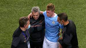 Kevin de bruyne went off with a nasty head injury in the second half of the uefa champions league final against chelsea last month. Manchester City S Kevin De Bruyne In Tears After Being Forced Off Injured From Uefa Champions League Final Cbssports Com
