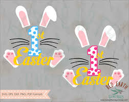 Download bunny footprints cliparts and use any clip art,coloring,png graphics in your website,. 1st Baby Easter First Baby Easter Bunny Bunny Ears And Feet And Whiskers Rabbit Feet And Ears Easter Rabbit Easter Bunny Feet And Ears In Svg Eps Pdf Dxf Png Formats Cricut