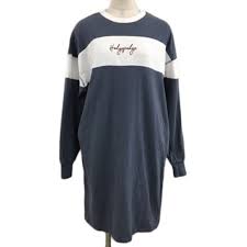 Nicole Club 179 WG One Piece I Line Mini Tunic Crew Neck Switch Embroidery  Used