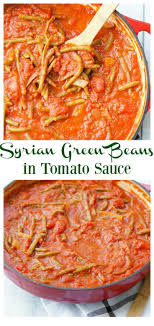 Lebanese Green Beans In Tomato Sauce Recipe Side Dish Recipes Delicious Tomato Sauce Green Beans