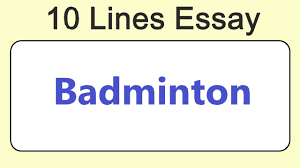 Bulu tangkis, jakarta timur,condet batu ampar. 10 Lines Essay On Badminton In English Youtube
