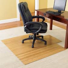 Lipped shape protects medium pile carpet up to 3/4 in. Bamboo Chair Mat Office Chairmat Rollup Computer Carpet