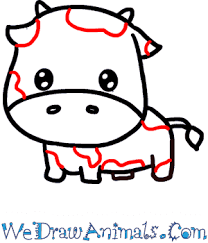 How to draw a cactus cute, easy step by step drawing lessons for kids. How To Draw A Baby Cow