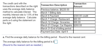 To keep advancing your career, the additional resources below will be useful: The Credit Card With The Transactions Described On Chegg Com