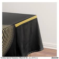 Black And Gold Tablecloth Golden Spiral Galaxies Black Glitter Wedding Tablecloth Gold Tablecloth Wedding Tablecloths Table Covers Wedding