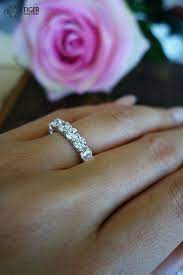 4 Ctw Full Eternity Band Round Wedding Band Engagement Ring Etsy Round Wedding Band Diamond Wedding Bands Eternity Ring Diamond