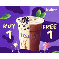Snap a photo of a car with digit 1 and get a rm6.50 tealive drink for only rm1. Tealive E Voucher Buy 1 Free 1 Shopee Malaysia