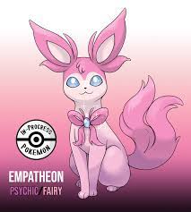 Empatheon Psychic Fairy On Rare Occasion An Eevee Can Be Affected By More Than One Environmental Pokemon Fusion Art Pokemon Eevee Evolutions Pokemon