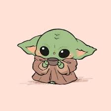 baby yoda chibi fan art niedliche hintergrundbilder niedliche zeichnungen lustiger bildschirmhintergrund