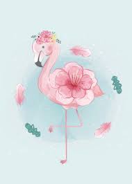 Flowery Flamingo Poster Print By Queensy Collin Displate In 2021 Cute Drawings Cute Art Cute Animal Illustration