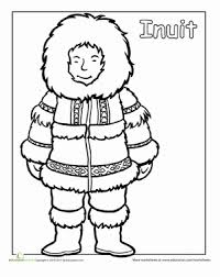 Multicultural Coloring Inuit Worksheet Education Com Inuit Inuit People Coloring Pages
