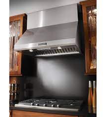 36 Wall Mount 600 1200 Cfm Canopy Hood Commercial Style Kxw8736yss Kitchenaid Range Hood Kitchen Aid Stainless Range Hood