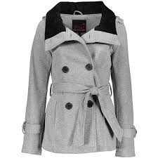 Yoki Heather Gray Belted Fleece Coat 17 Liked On