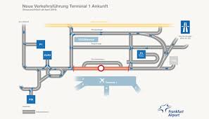 Der flughafen frankfurt gehört weltweit mit zu den wichtigsten luftfahrtdrehkreuzen und ist der größte deutsche verkehrsflughafen. Flughafen Frankfurt Neue Verkehrsfuhrung Zu Terminal 1 Business Traveller