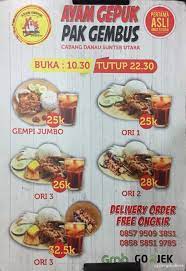 Sambel ala ayam gepuk pak gembus. Selalu Diperbarui Menu Ayam Gepuk Pak Gembus Sunter