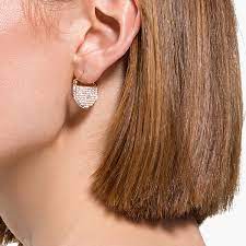 Ginger Hoop Earrings White Gold Tone Plated Swarovski Com