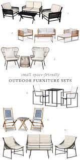 Another winner for any small patio space is folding furniture, especially if you'll only eat out occasionally. Small Space Friendly Outdoor Furniture Jojotastic