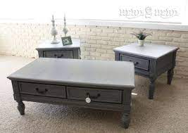 Shop for distressed finish gray coffee tables and other living room furniture products at bhg.com shop. Charcoal Grey Coffee Table And End Tables Distressed Furniture Diy Distressed Furniture Charcoal Coffee Table