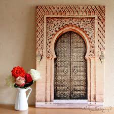 Photographie Sur Toile Montee Sur Un Chassis En Bois D Une Porte Marocaine Par Wafaaelyazid Oversized Mirror Decor Mirror