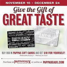 Pappadeaux seafood kitchen gift cards by cashstar. Facebook