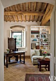 A Property In Tuscany Is Restored To Reflect Its Historical Significance In 2020 Rustic Home Offices Rustic Living Room Interior Design Rustic