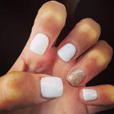 Pin By Sydney Underwood On Nails Holiday Acrylic Nails White Acrylic Nails Squoval Nails