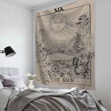 New, purchased black sheer curtain panels carefully sewn with layers of beautiful silk, tattered lace and chiffon vintage scarves. The Sun Tarot Card Tapestry Mystic Goth Occult Wicca Witch Wall Hanging Decor For Sale Online Ebay