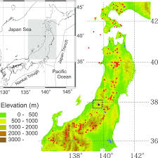File hokushin ron map svg wikimedia commons. Topographic Map Showing Distribution Of Quaternary Volcanoes Red Download Scientific Diagram