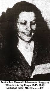 SGT Janice Lee Thweatt Schwemer (1920-2005)