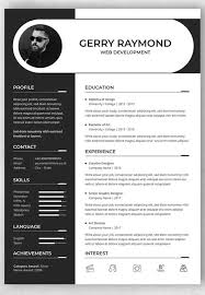 Professional Cv And Resume Template Gerry Raymond By Uicreativenet On Envato Elements Resume Design Free Graphic Design Resume Resume Design Template Free