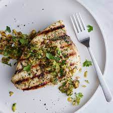 Grilled Swordfish With Herbs And Charred Lemon Salsa Recipe Recipe Grilled Swordfish Swordfish Recipes Wine Recipes