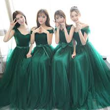 Vous pouvez aussi craquer pour des teintes plus punchy comme du orange, du vert ou du bleu ! Simple Vert Fonce Robe Demoiselle D Honneur 2018 Princesse Noeud Sans Manches Dos Nu Longue Robe