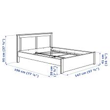 Ikea brimes bedframe, double bed. Songesand White Luroy Bed Frame Standard Double Ikea