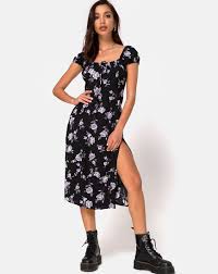 Maybe you would like to learn more about one of these? Midi Floral White Black Dress Milla Motelrocks Com