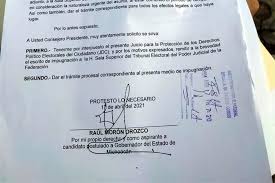 Morón orozco se registró este jueves como el candidato a la gubernatura de michoacán por la coalición juntos haremos historia. Impugna Moron Ante Tepjf Cancelacion De Registro