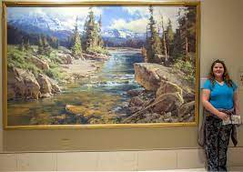 Quang Ho And Scott Christensen At The Booth Western Art Museum Master Oil Painting Booth Western Art Museum Landscape Art Painting Western Art