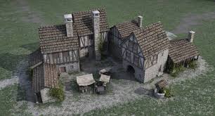 3d Medieval Town Village Model Medieval Town Medieval Fantasy Town