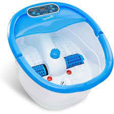 Ivation Foot Spa Massager Heated Bath Automatic Massage Rollers Vibration Bubbles Digital Adjustable Temperature Control 3 Pedicure Attachments In 2021 Massage Roller Foot Massage Foot Spa