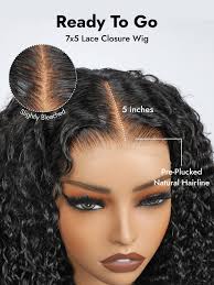 Burmese Curly Wig Glueless Closure Wig Human Hair