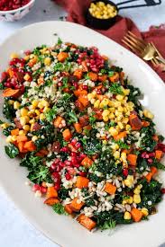 Couscous Salad With Kale Sweet Potato And Pomegranate Recipe Well Vegan In 2020 Pomegranate Recipes Couscous Salad Salad With Sweet Potato